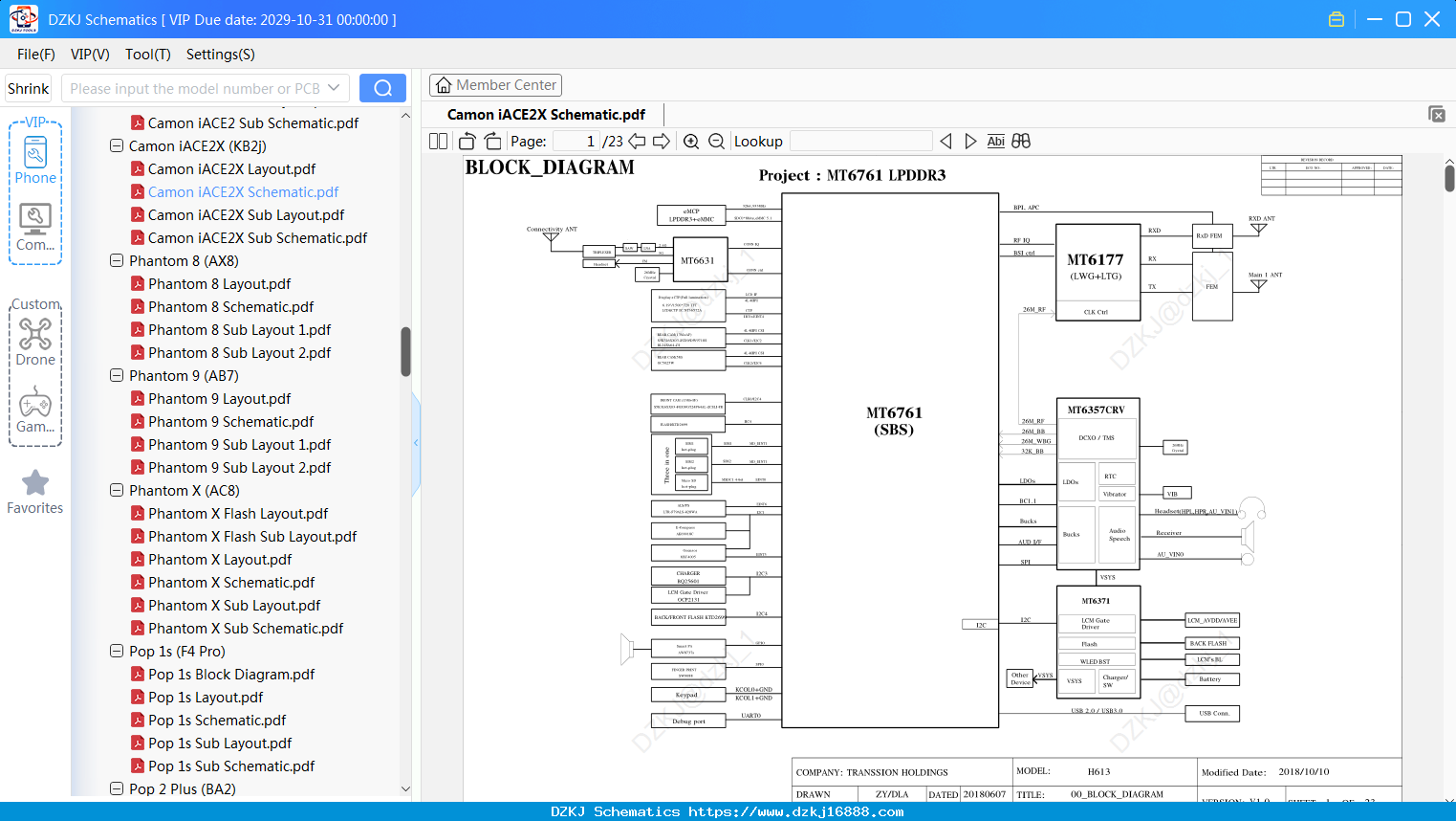 Tecno Camon IACE2X Schematic